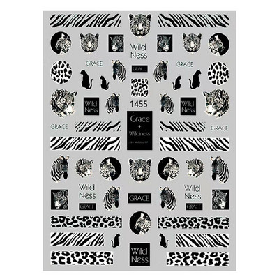 1 τεμ. Sexy Leopard Nail Art Αυτοκόλλητα μεταφοράς νερού Αυτοκόλλητα Χαλκομανίες Animal Charm DIY Half Wrap Slider Διακόσμηση για μανικιούρ