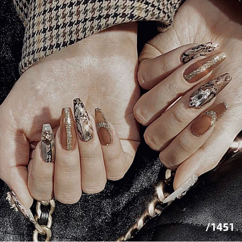 1 τεμ. Sexy Leopard Nail Art Αυτοκόλλητα μεταφοράς νερού Αυτοκόλλητα Χαλκομανίες Animal Charm DIY Half Wrap Slider Διακόσμηση για μανικιούρ