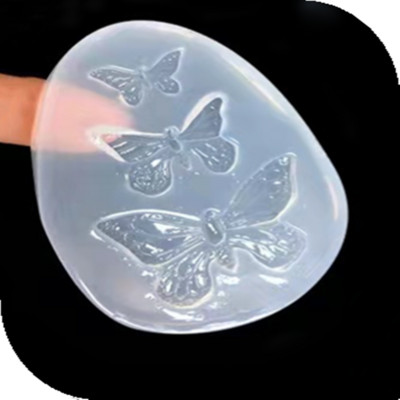 Κρεμαστό 3 Mirror Glue Mold, Butterfly Size Heart Forest Animal Bird Squirrel Fox μενταγιόν Αξεσουάρ κελύφους κινητού τηλεφώνου