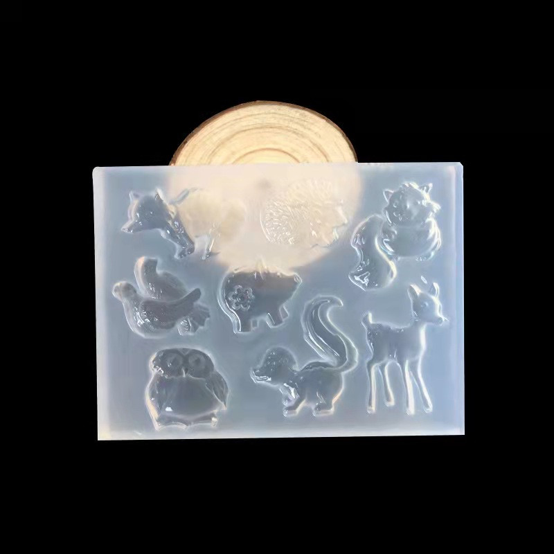 Κρεμαστό 3 Mirror Glue Mold, Butterfly Size Heart Forest Animal Bird Squirrel Fox μενταγιόν Αξεσουάρ κελύφους κινητού τηλεφώνου