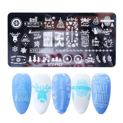 Πρότυπα Πλάκα Σφράγισης Φύλλα λουλουδιών Στένσιλ από ανοξείδωτο ατσάλι Εκτύπωση νυχιών θερμοκρασίας εικόνας Εργαλεία σφράγισης μανικιούρ Nail Art