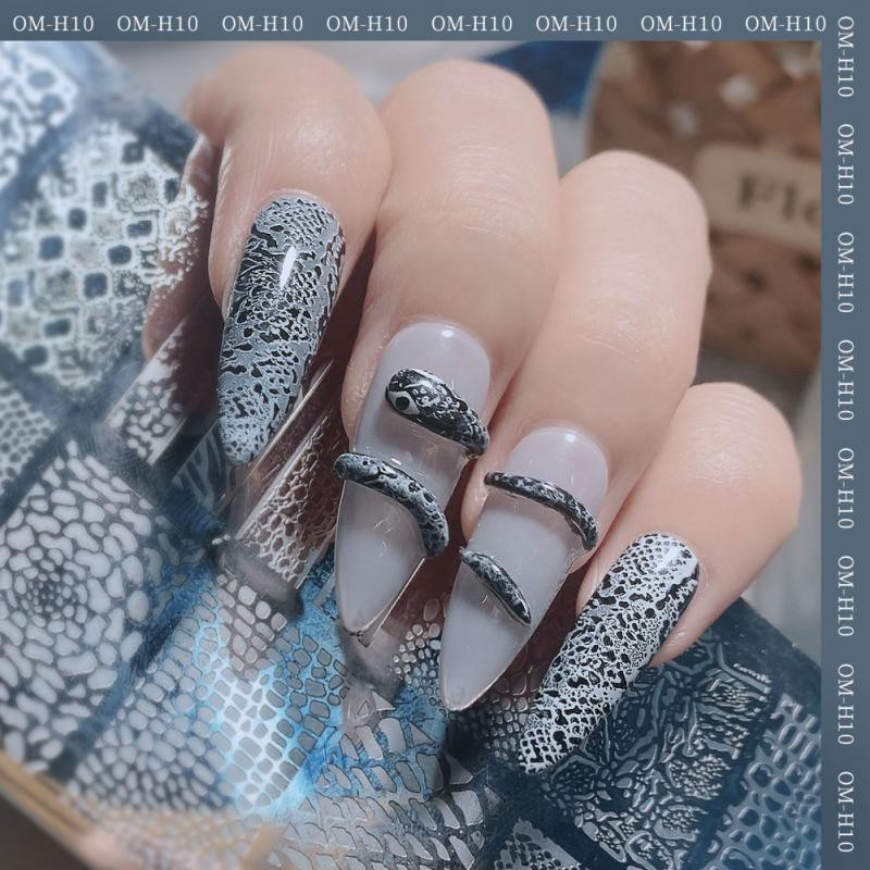 Πρότυπα Πλάκα Σφράγισης Φύλλα λουλουδιών Στένσιλ από ανοξείδωτο ατσάλι Εκτύπωση νυχιών θερμοκρασίας εικόνας Εργαλεία σφράγισης μανικιούρ Nail Art