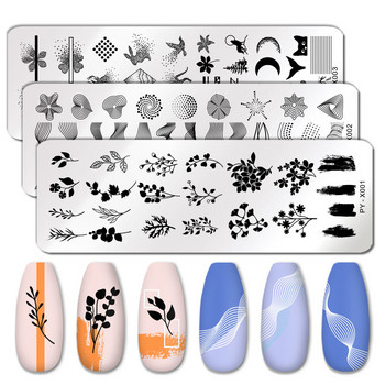 Шаблони за ноктопластика Дизайн на плоча за щамповане Цвете Животно Стъкло Температура Дантела Шаблони за печат Табели Изображение