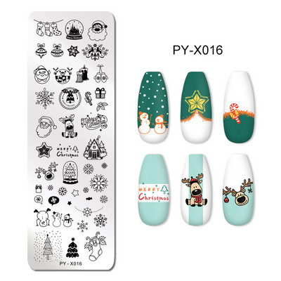 Πρότυπα τέχνης νυχιών Σχέδιο πλάκας σφράγισης λουλούδι Ζωικό γυαλί θερμοκρασίας δαντέλα Πρότυπα σφραγίδας Πλάκες Εικόνα