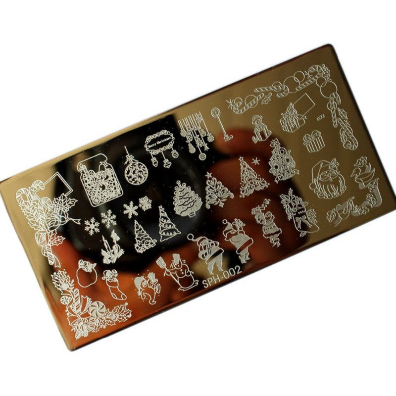 1 tk Hämmastavad DIY Halloweeni küünekunsti ideed küünekunsti templi malli pildiplaat DIY lihtsad jõulud küünte kunsti tembeldustööriistad WJ113