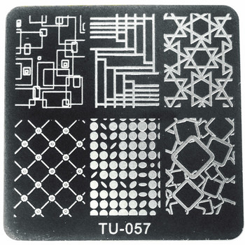 Πλάκες σφράγισης νυχιών Τετράγωνες πλάκες εικόνας από ανοξείδωτο χάλυβα+Σετ στάμπας εκτύπωσης ροζ Nail Art M96