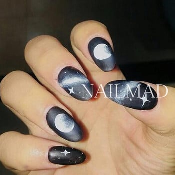 1 φύλλο Moonlight 3D Nail Art Αυτοκόλλητα Moon Eclipse Αυτοκόλλητο Νυχιών Αστέρι Αυτοκόλλητα Αυτοκόλλητα Νυχιών Διακοσμητικά νυχιών