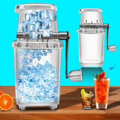 Zdrobitor manual de gheață Mini aparat de ras de gheață Tocător manual pentru conuri de zăpadă Smoothie Maker Mașină de spart blocuri de gheață