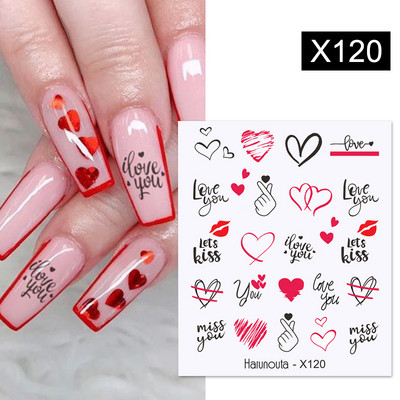 1 leht 3D küünekleebis Rose Gold Wave Line Heart Isekleepuv liugur küünekleebised Hõbedaselt särav täht küünte maniküüri kaunistus