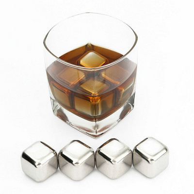 304 Cuburi de gheață din oțel inoxidabil congelate rapid Băuturi băuturi Răcire Metal Gheață Boabe Whisky de uz casnic Gheață Vin Bere Cu gheață fierbinte