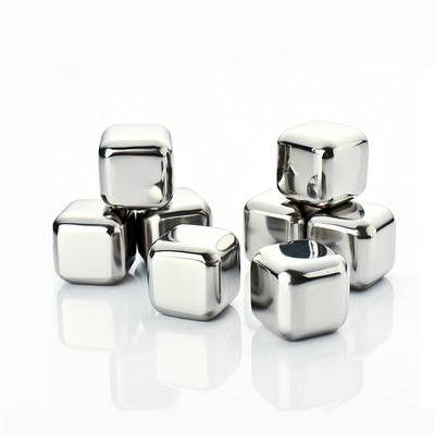 304 Gyorsfagyasztott rozsdamentes acél jégkocka ivóitalok hűtés fém jégszemcsék háztartási whisky jég bor sör jeges forró