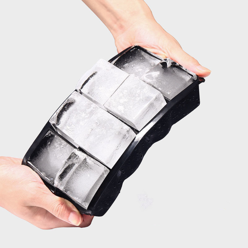 4/6/8/15 Tinklelis Didelis ledo padėklas Formos dėžutė Didelė maisto kokybės silikoninė ledo kubelių padėklas Forma „Pasidaryk pats“ baras Pub Vyno ledo blokų gaminimo modelis