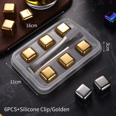 4/6 tk 304 roostevabast terasest jääkuubikute komplekt, korduvkasutatavad jahutavad kivid viina viski veini jahutav metallist kuubik rock peo baari tööriist