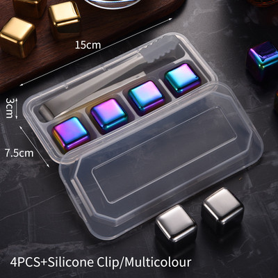 4/6 tk 304 roostevabast terasest jääkuubikute komplekt, korduvkasutatavad jahutavad kivid viina viski veini jahutav metallist kuubik rock peo baari tööriist