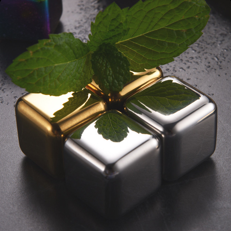 4/6 tk 304 roostevabast terasest jääkuubikute komplekt, korduvkasutatavad jahutavad kivid viina viski veini jahutav metallist kuubik rock peo baari tööriist