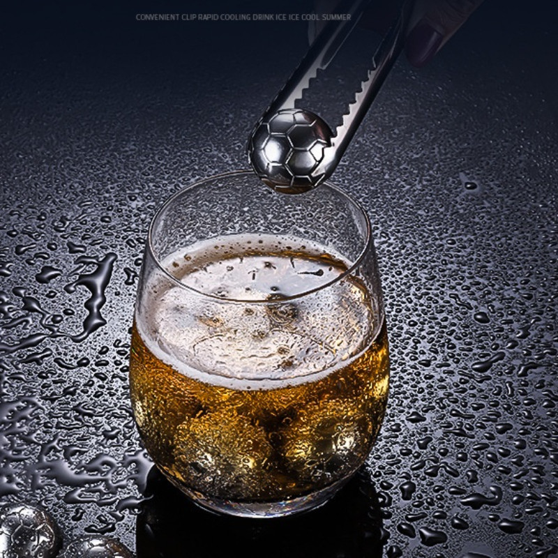 Nerūdijančio plieno futbolo ledo kubeliai Daugkartiniai šaldantys akmenukai Alus Vynas Gėrimai Aušintuvai Greitai šaldyti metaliniai ledo ritulio barai Barware Viskis