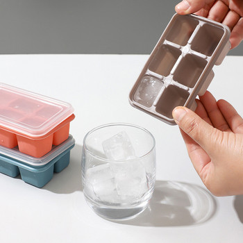Мини 6 решетки Мека силиконова тава за кубчета лед Форма за лед Машина за сладолед Лятно парти Домашно приготвена студена напитка Направи си сам инструменти