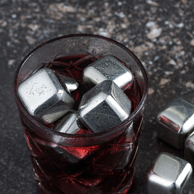 8 buc. cub de gheață din oțel inoxidabil 304 piatră de răcire reutilizabilă pentru vodcă piatră de whisky whisky bere accesorii de răcire băuturi de vară