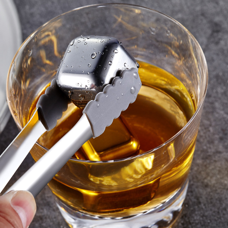 8 buc. cub de gheață din oțel inoxidabil 304 piatră de răcire reutilizabilă pentru vodcă piatră de whisky whisky bere accesorii de răcire băuturi de vară