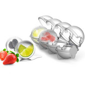 Jäävorm 4 õõnsusega viskivalmistaja vorm keravorm silikoonist jäärest Ümmargune jääpall jääresti pidu baariköögi tarvikutele