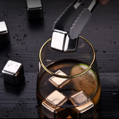 5 komada aluminijskih kamenčića za kockice za viski Posuda za kockice leda Hlađenje za višekratnu upotrebu za viskij, vino duže hladno Držite svoje piće Rashlađivač piva