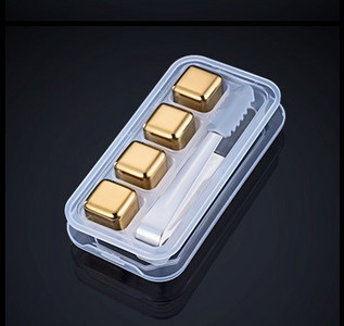 8 συσκευασίες ταχείας ψύξης 304 από ανοξείδωτο χάλυβα παγάκια ουίσκι πέτρες ουίσκι πέτρες ουίσκι επαναχρησιμοποιούμενα Chilling Stones Κύβοι πάγου για ποτά