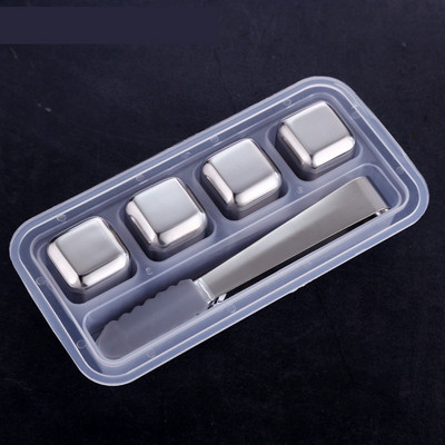 8 συσκευασίες ταχείας ψύξης 304 από ανοξείδωτο χάλυβα παγάκια ουίσκι πέτρες ουίσκι πέτρες ουίσκι επαναχρησιμοποιούμενα Chilling Stones Κύβοι πάγου για ποτά