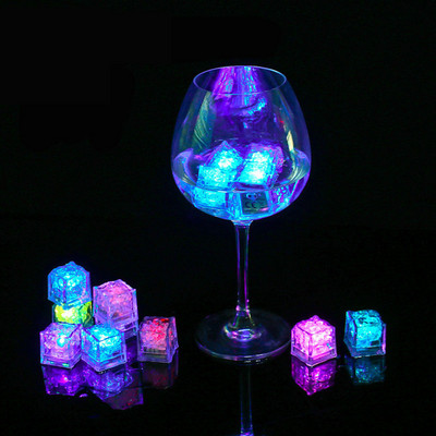 Cuburi de gheață cu lumină LED, 3 buc. Lampă de noapte luminoasă, bar de petrecere, decorare cupă de nuntă, lampă de noapte, bar pentru petrecere, cupă de decorare pentru cupă de nuntă
