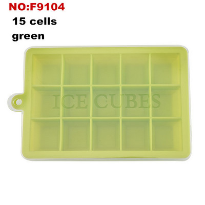 Silikoonist jääkuubikualused kaanega, 15 õõnsusega 24 õõnsusega jääkuubikuvormid kokteilide, viski, kommide, šokolaadi ja muu jaoks