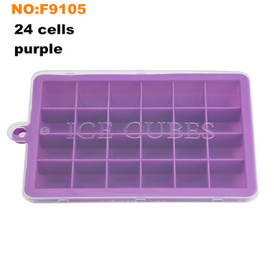 Silikoonist jääkuubikualused kaanega, 15 õõnsusega 24 õõnsusega jääkuubikuvormid kokteilide, viski, kommide, šokolaadi ja muu jaoks