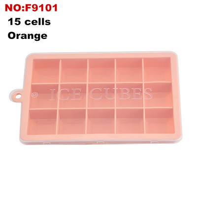 Silikoonist jääkuubikualused kaanega, 15 õõnsusega 24 õõnsusega jääkuubikuvormid kokteilide, viski, kommide, šokolaadi ja muu jaoks
