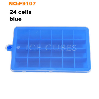 Silikoonist jääkuubikualused kaanega, 15 õõnsusega 24 õõnsusega jääkuubikuvormid kokteilide, viski, kommide, šokolaadi ja muu jaoks
