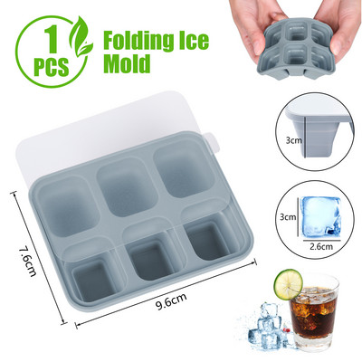 4/6/8 ruudustik suur jääaluse vormikarp, suur toidukvaliteediga silikoonist jääkuubiku kandik, vorm isetehtud baari pubi veini jääklotside valmistaja mudel