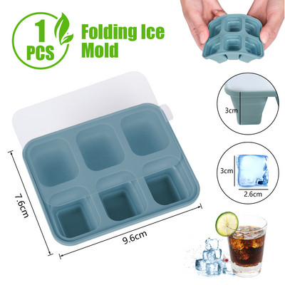 4/6/8 ruudustik suur jääaluse vormikarp, suur toidukvaliteediga silikoonist jääkuubiku kandik, vorm isetehtud baari pubi veini jääklotside valmistaja mudel