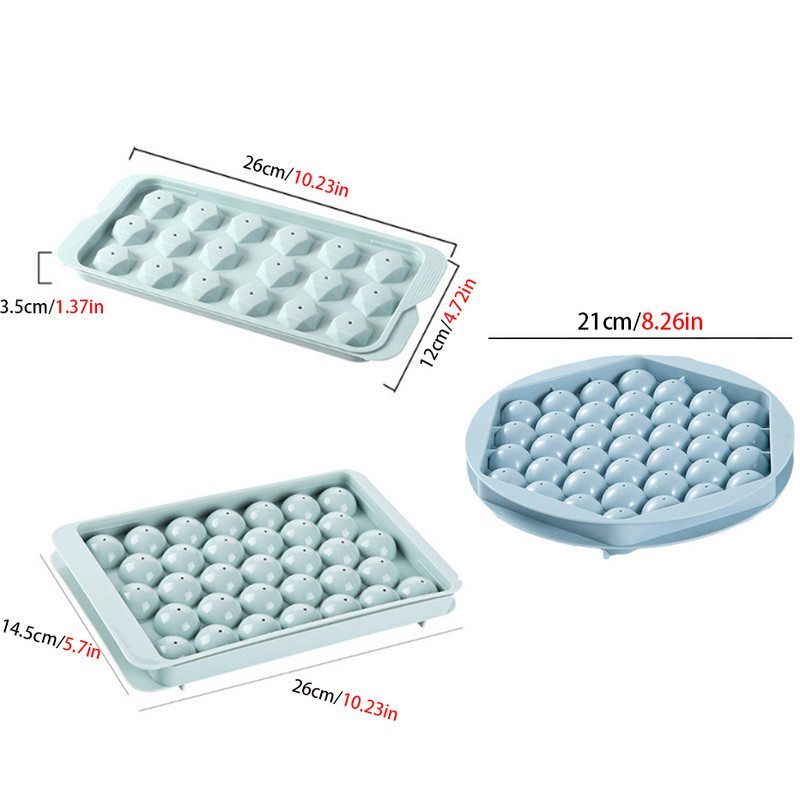 Színes kerek jégforma Jégkocka tálca Konyha Műanyag jégkorongforma Élelmiszer minőségű jégkockakészítők Barkácsolás fagylalt forma