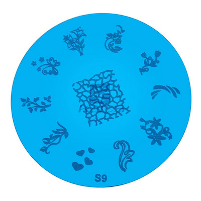 Πρότυπο σφράγισης στένσιλ KADS στρογγυλής τέχνης νυχιών, Σετ εργαλείων μανικιούρ για DIY