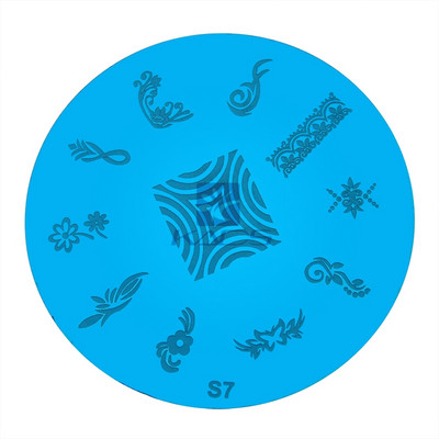 Πρότυπο σφράγισης στένσιλ KADS στρογγυλής τέχνης νυχιών, Σετ εργαλείων μανικιούρ για DIY