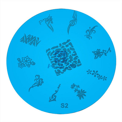 Πρότυπο σφράγισης στένσιλ KADS στρογγυλής τέχνης νυχιών, Σετ εργαλείων μανικιούρ για DIY