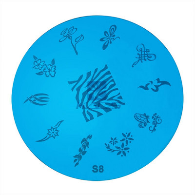 Πρότυπο σφράγισης στένσιλ KADS στρογγυλής τέχνης νυχιών, Σετ εργαλείων μανικιούρ για DIY