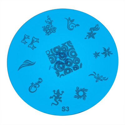 Πρότυπο σφράγισης στένσιλ KADS στρογγυλής τέχνης νυχιών, Σετ εργαλείων μανικιούρ για DIY