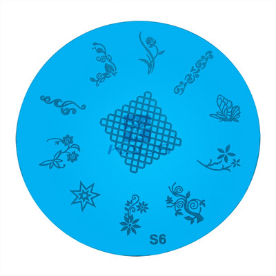 Πρότυπο σφράγισης στένσιλ KADS στρογγυλής τέχνης νυχιών, Σετ εργαλείων μανικιούρ για DIY