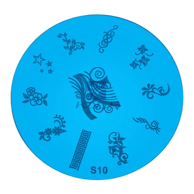 Πρότυπο σφράγισης στένσιλ KADS στρογγυλής τέχνης νυχιών, Σετ εργαλείων μανικιούρ για DIY