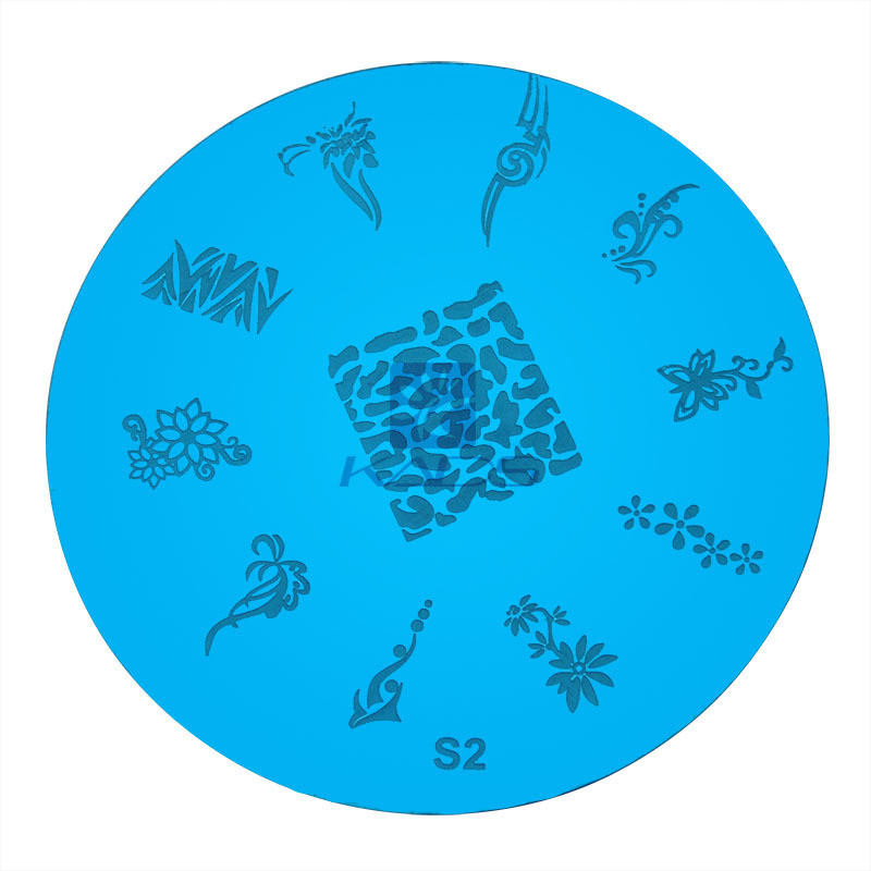 Πρότυπο σφράγισης στένσιλ KADS στρογγυλής τέχνης νυχιών, Σετ εργαλείων μανικιούρ για DIY