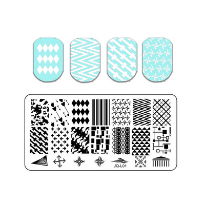 Lehed Lilletriibu Disain Tempelplaadid Abstraktsed Daami Näo Küünetempli mallid Lehed Lilleprintimine Šabloon Maniküüri tööriistad