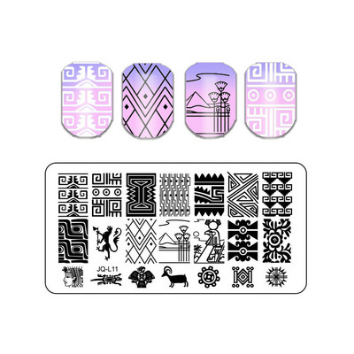 Lehed Lilletriibu Disain Tempelplaadid Abstraktsed Daami Näo Küünetempli mallid Lehed Lilleprintimine Šabloon Maniküüri tööriistad