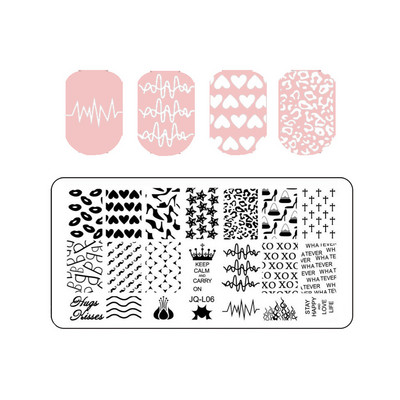 Lehed Lilletriibu Disain Tempelplaadid Abstraktsed Daami Näo Küünetempli mallid Lehed Lilleprintimine Šabloon Maniküüri tööriistad