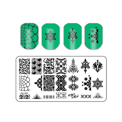 Lehed Lilletriibu Disain Tempelplaadid Abstraktsed Daami Näo Küünetempli mallid Lehed Lilleprintimine Šabloon Maniküüri tööriistad