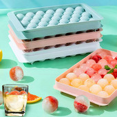 18/36 rácsos kerek jégkocka tálca tetővel kockakészítő Pp műanyag forma élelmiszer minőségű forma Kreatív kütyük barkácsolt fagylalt forma