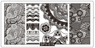 Λουλούδια δαντέλας Πλάκες για σφράγιση νυχιών Mandala Γεωμετρικά Πρότυπα Σφραγίδας Νυχιών Εργαλεία στένσιλ εκτύπωσης μονό κομμάτι