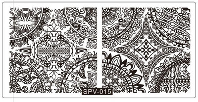 Λουλούδια δαντέλας Πλάκες για σφράγιση νυχιών Mandala Γεωμετρικά Πρότυπα Σφραγίδας Νυχιών Εργαλεία στένσιλ εκτύπωσης μονό κομμάτι